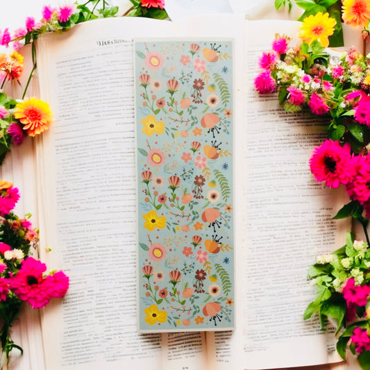 Cute floral bookmark, flowers, girly, cottage core