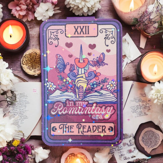 “In my Romantasy era”  The reader tarot card Bookmark Magnet, book club, bookmark, book lover, romance book, best friends, slow burn